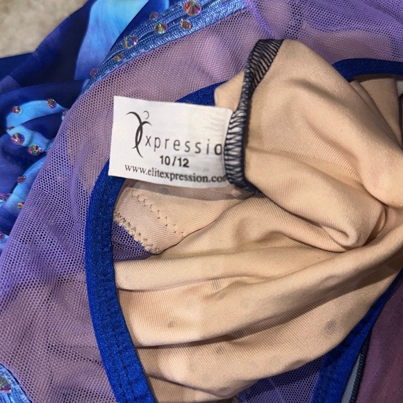 New ElitExpression Flora Royal Beaded Figure Skating Dress - Size 10/12 - Picture 8 of 8